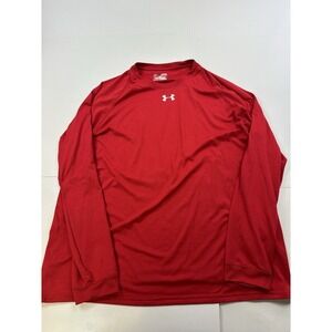 Under‎ Armour Heatgear Long Sleeve Adult Mens Loose Gear Shirt XL Red